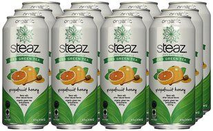 Steaz Oragnic Green Tea Grapefruit Honey 16 Oz - Case of 12 N2