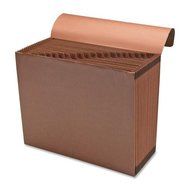 Expanding File, Letter, A-Z Tabs, 21 Pockets, 12"x10", Faux Leather SMDR117ALZ by Smead