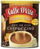 Caffe D'Vita English Toffee Cappuccino Mix, 16-Ounce Canisters (Pack of 6) N2