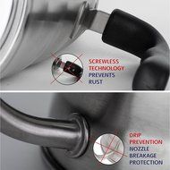 Pour Over Coffee and Tea Kettle1.2L with Thermometer-304 Stainless Steel-Pouring Gooseneck for Barista or Home... N8