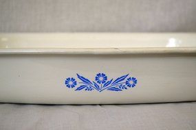 Corningware Vintage Cornflower Blue Large Open Roaster P-21 N4