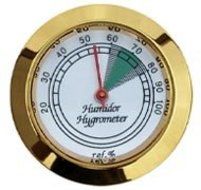 Glass Analog Hygrometer - Gold