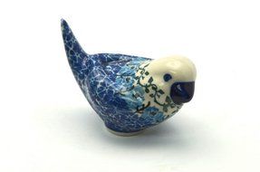 Polish Pottery Bird Figurine - Antique Rose N2