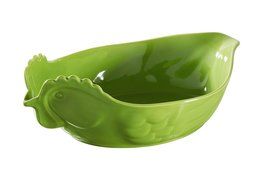 Revol Happy Cuisine Seychelles Yellow Porcelain 2 Quart Poultry Roasting Dish