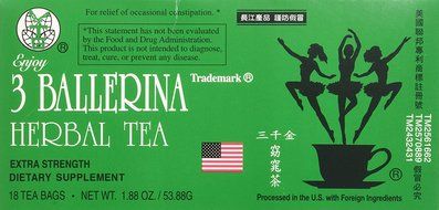 3 Ballerina Diet Tea Extra Strength for Men and Women (3 Boxes x 18 Bags)