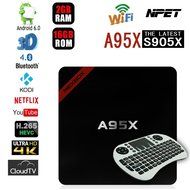 NPET NEXBOX A95X Android 6.0 Amlogic S905X 2GB 16GB Kodi 16.0 TV Box Bluetooth Wifi 3D 4K Streaming Media Player...