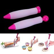 Lariy Pastry Cream Chocolate Decorating Syringe Silicone Plate Paint Pen Cake Cookie N4