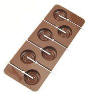 YSTD&reg; 6 - lollipop Silicone Ice Cube Chocolate Cake Cookie Cupcake Soap Molds Mould N4