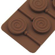 YSTD&reg; 6 - lollipop Silicone Ice Cube Chocolate Cake Cookie Cupcake Soap Molds Mould N5