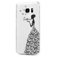 Badalink Galaxy S7 Edge Case Clear Soft TPU Rubber Skin Bumper Case Shockproof Flexible Easy Grip Colorful Painting... N17