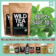 Organic Peppermint Tea, Loose Leaf Herbal Peppermint Leaves, Wild Tea #16 Peppermint Soothe by Wild Foods (2 ounce) N5