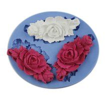 Autek Three 6.6cm Fondant Flower Chocolate Cake Decoration Silicone Soap Mold Tool DIY #3DMold-97