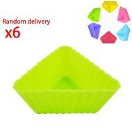MuLuo 6Pcs Cake Muffin Chocolate Cupcake Liner Baking Cup Mold Mould Triangle Random