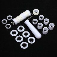 Fondant Cake Flour Sugar Cutter Embosser Decorating Bar Tool Set