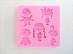 Wocuz W0364 5 Children 3D Shape Candy Making Silicone Mold Cake Decoration Mould Fondant Chocolate Small Pastry...