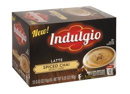 Indulgio Spiced Chai Latte, 12-Count Single Serve Cup for Keurig K-Cup Brewers
