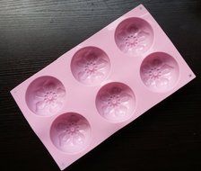 6 Cavity Flowers Silicone Non Stick Cake Ice Cube Mold Chocolate Jelly Candy Baking Mould N2