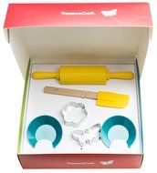 Zak Designs Tiny Chef 6-Piece Kids Baking &amp; Activity Set for Baking Cupcakes, Flora Design