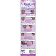 PME Fine Basket Weave Rolling Pin, 10&quot; x 2&quot;, White N2