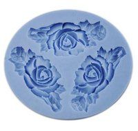 Autek Three 6.6cm Fondant Flower Chocolate Cake Decoration Silicone Soap Mold Tool DIY #3DMold-97 N2