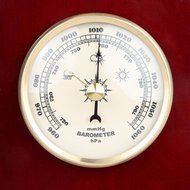 Lily's Home Galileo Weather Station with Galileo Thermometer, a precision quartz clock, barometer and hygrometer N3