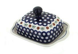 Polish Pottery Nature Butter Dish N2