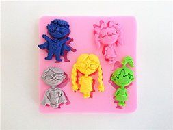 Wocuz W0364 5 Children 3D Shape Candy Making Silicone Mold Cake Decoration Mould Fondant Chocolate Small Pastry... N2