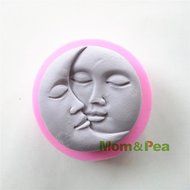 Mom&amp;pea 0523 Faces Shaped Silicone Mould for Fondant Cake Sugar Paste Cake Decoration 3d Cake Toppers Mold Soap... N3
