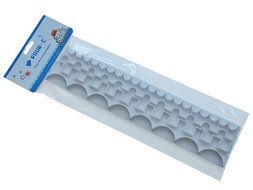 FOUR-C Decorating Supplies Embossing Cake Cutters Fondant Cutting Set Color White N3