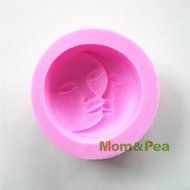 Mom&amp;pea 0523 Faces Shaped Silicone Mould for Fondant Cake Sugar Paste Cake Decoration 3d Cake Toppers Mold Soap... N4