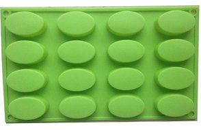 Mini AUSTRALIAN OVAL MUFFIN chololate cookie cake SILICONE MOULD Fondant ice cube tray icing mold 29.5 * 17.5... N2