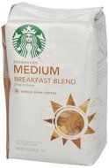 Starbucks Breakfast Blend Coffee (Medium), Whole Bean, 12-Ounce Bags (Pack of 3) N4