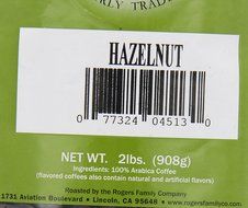 Rogers Family Company Whole Bean Coffee, Hazelnut, 32 Ounce N2