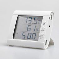 HITO Humidity/Indoor Outdoor Temperature Clock w/ Max and Min and Remote Probe (White)