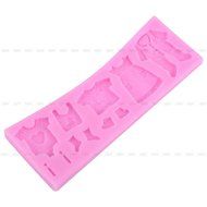 Yosoo Letter Flag Bunting Silicone Fondant Mold Cake Decorating Chocolate Mould Baking N2