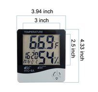 Intsun Multifunction HTC-8A LCD Wireless Digital Night Light Luminous Thermometer Hygrometer Humidity Meter Alarm... N3