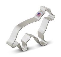 Ann Clark German Shepherd Cookie Cutter - 5 Inches - Tin Plated Steel