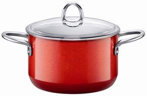 Silit Passion 4-Quart High Casserole with Lid, Energy Red