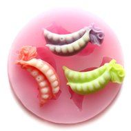 Longzang vegetables pea F0522 Fondant Mold Silicone Sugar mold Craft Molds DIY gumpaste flowers Cake Decorating