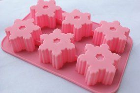 Leegoal (TM) 6 Cavity Snowflake Silicone Non Stick Cake Bread Mold Chocolate Jelly Candy Baking Mould N41