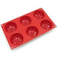 Leegoal (TM) 6 Cavity Snowflake Silicone Non Stick Cake Bread Mold Chocolate Jelly Candy Baking Mould N42