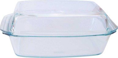 Simax Glassware 7156/7166 Oblong Casserole Pan with High Lid, 3-Quart N3
