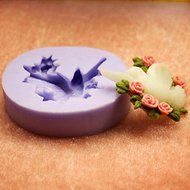 "Peace Dove Rose Silicone Chocolate Mold Fondant Cake Decorating Mould" shopping N5