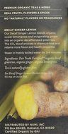 Numi Organic Tea Decaf Ginger Lemon Bags, 16 Count