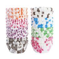 Crystallove 600pcs Random Colorful Paper Cupcake Liners Muffin Cups Baking Wrappers (Top Size2.5"x600pcs) N13