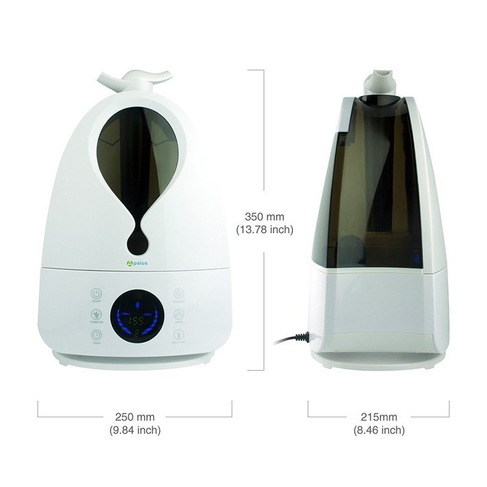 Apalus Ultrasonic Cool Mist Humidifier 1-Gallon Water Tank with Variable Mist Control, Automatic Shut-Off, Soft... N12