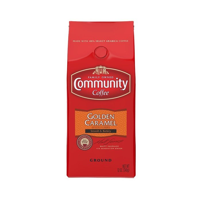 Community Coffee Ground Roast, Golden Caramel, 12 Ounce