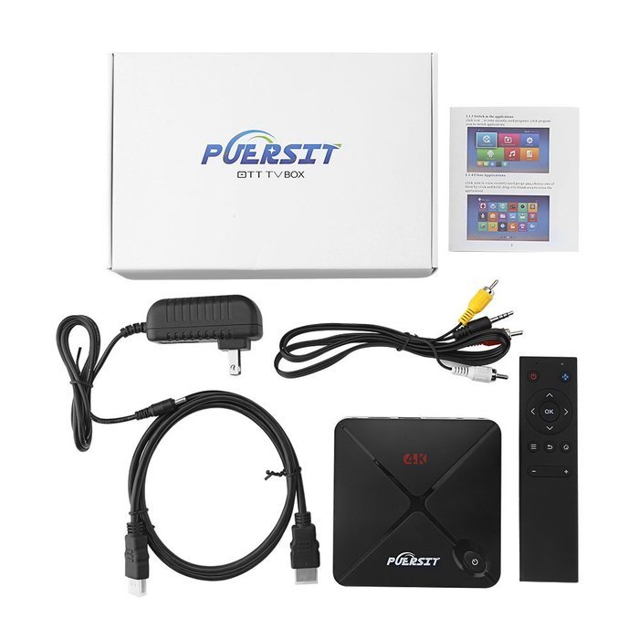 Puersit Quad Core Android Tv Box 2GB/8GB Amlogic S812 Bluetooth 4.0 Full Loaded Unlocked Kodi 3D 4K 1080p HD Support... N5