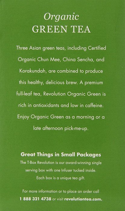 Revolution Tea Organic Green Tea, 30 Count N3
