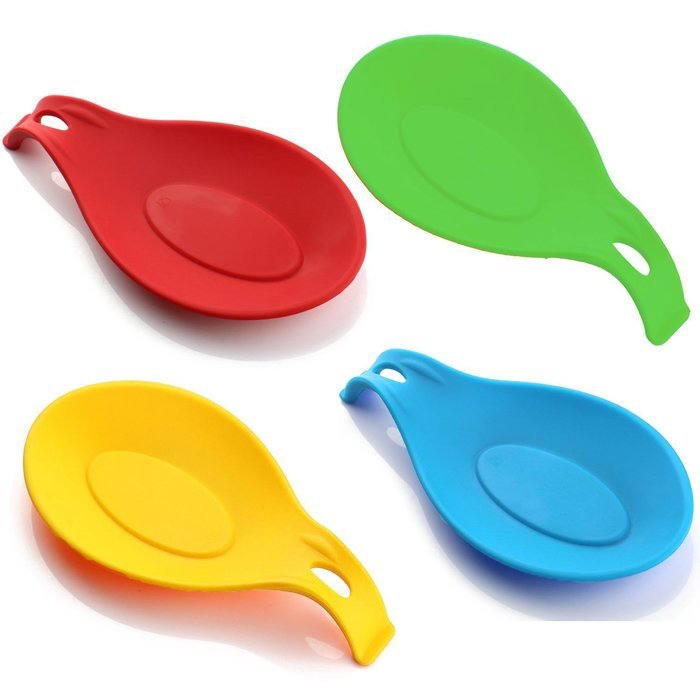 Kingree Silicone Kitchen Utensil Set, Stainless Steel Large Cooking Tool SET - Spoon, Deep Ladle, Spaghetti Spoon... N18